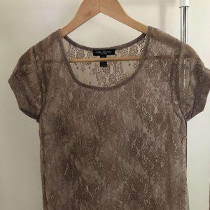 See-through short sleeve shirt